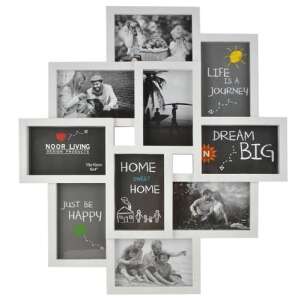 Biely kolaž rámov na obrázky na 10 obrázkov, Noor Living Design Products - Rámy na obrazy