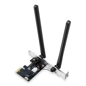Mercusys MA86XE AXE5400 karta sieciowa Wi-Fi 6E PCIe z Bluetooth 5.2, dwie anteny, czarna - TP-Link Karta sieciowa