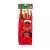 Christmas bottle bag with reindeer design, red and green, polyester, 32 x 12.5 cm, packaging