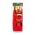 Christmas bottle bag with reindeer design, red and green, polyester, 32 x 12.5 cm, packaging