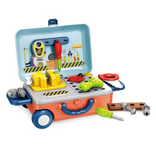 22 részes játék szerszámos bőrönd gyerekeknek, szerszámos láda gyerekeknek, játék szerszámok, gyerekeknek való szerszámok, játék szerszámok gyerekeknek, szerszámos láda, szerszámos készlet