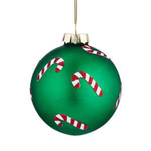 HANG ON üveggömb karácsonyfadísz 'Candy Cane' zöld, Ø 8 cm 46821177 - Hang On