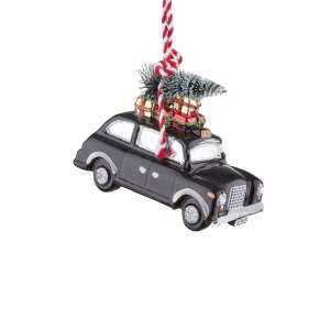HANG ON üveg karácsonyfadísz, autó karácsonyfával 46821332 - Hang On