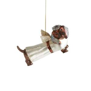 HANG ON üveg karácsonyfadísz kutya 13cm 46821393 - Hang On