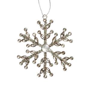 Ezüst hópehely karácsonyi dísz, 11cm, HANG ON márka - Hang On