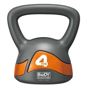 Kettlebell Body Sculpture 4 kg, сив и оранжев, за силова тренировка и фитнес - Обучение вкъщи
