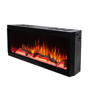 Eingebauter elektrischer Kamin Salvador 60, Art Flame, 562x1599x305 mm, 1500W, 3 Flammenfarben, 3 Flammengeschwindigkeiten, Brennholz und Kristalle  46866116