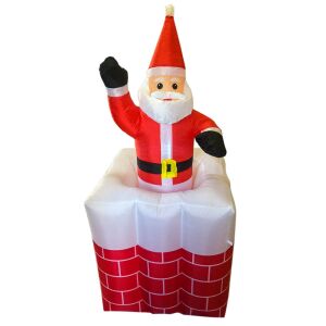 Timeless Tools 157cm Inflatable Santa in Chimney - Outdoor Christmas Decoration - Outdoor Christmas decoration