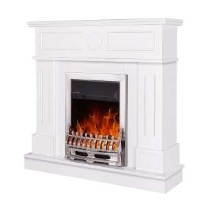 Elektrischer Kamin Ambasador & Galileo silver, Art Flame, 1000x1048x300 mm, 2000W, Thermostat, 5 Flammenintensitätsmodi, Timer 46866522