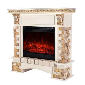 Elektrischer Kamin Topaz maxi & Mirabella, Art Flame, 1181x1230x405 mm, 1950W, Knistereffekt des Brennholzes, 5 Flammenintensitätsmodi, Timer 46866578