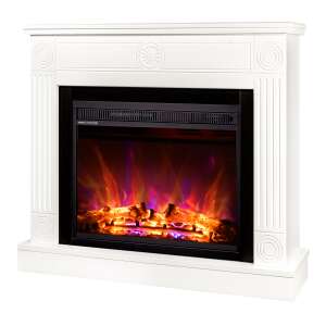 Farebný elektrišk krb Bonita & Lorance, Art Flame, 820x950x270 mm, 1500 W, 3 Längen, 2 Stufen aus Eiche, 5 Intensitätsstufen