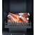 LOAN Art Flame electric fireplace with realistic flame effect, showing the logs and the black metal frame