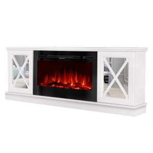 Elektrischer Kamin Sorrento &Adeli, Art Flame, 685x1820x300 mm, 1500W, 3 Flammenfarben, 5 Flammenintensitätsmodi, Brennholz und Kristalle 46868856