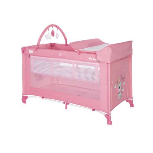 Lorelli Noemi 2 Plus multifunkciós Utazóágy - Rose Velvet Unicorn #rózsaszín 46870179