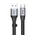 Kabel do ładowania Baseus Simple HW USB-C 5A, 40W, 23 cm, srebrno-czarny (CATMBJ-BG1) 46878688