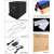 Puluz 40cm portable photo studio light box with accessories: backdrops, light boards, power supply, soft cloth