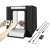 Puluz 40cm portable photo studio light box with LED lighting and power adapter