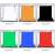 Puluz photo light box with different color backdrops: white, orange, black, green, blue, red
