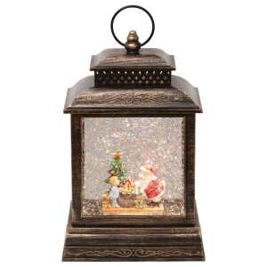 Karácsonyi lámpás, mozgó szálló csillámmal 2