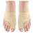 Pair of beige toe separators for bunions, toe corrector, foot care, toe alignment, pain relief