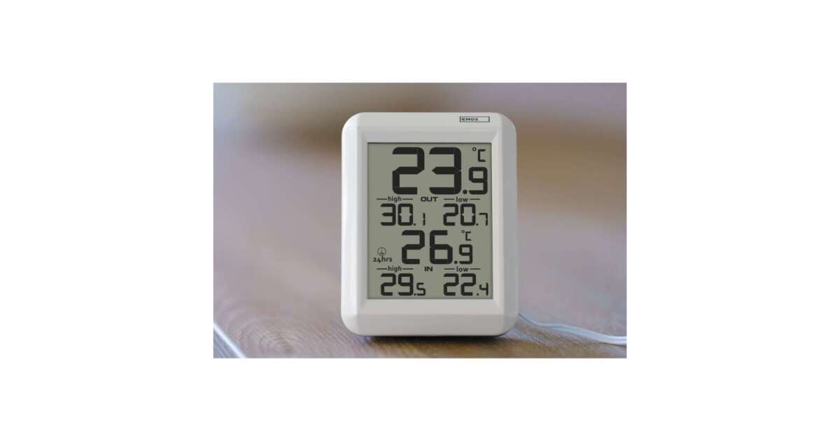 Emos E0041 Outdoor and Indoor Digital Wired Thermometer