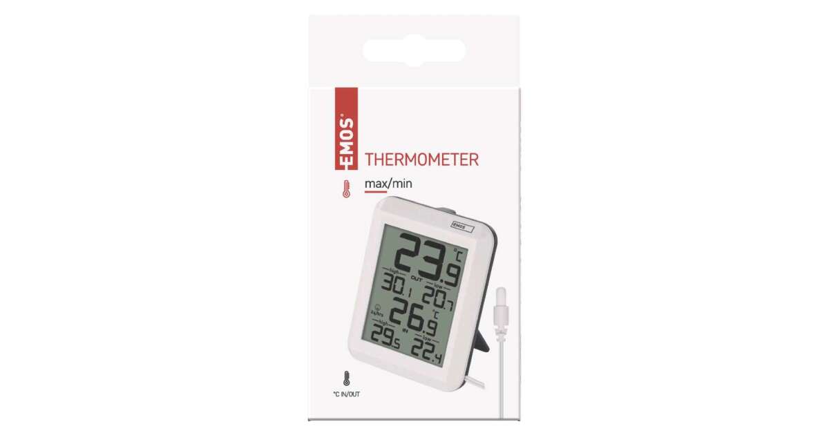 Emos E0041 Outdoor and Indoor Digital Wired Thermometer