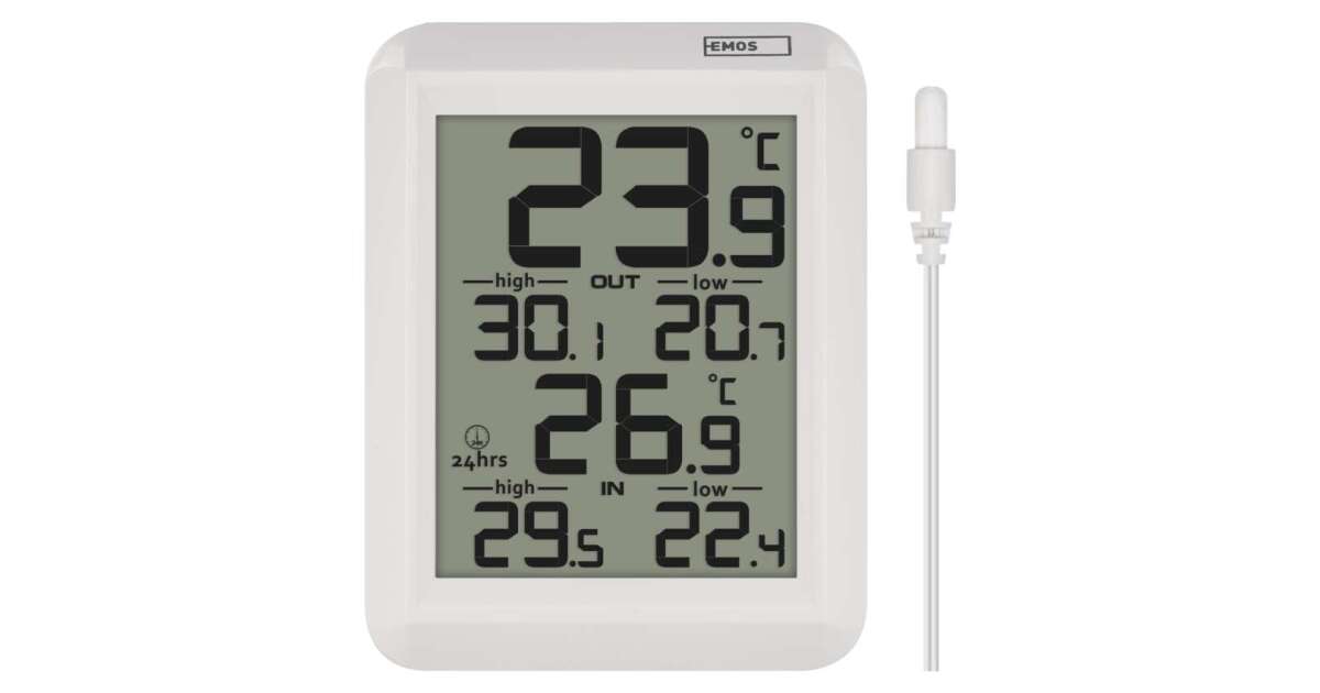 Emos E0041 Outdoor and Indoor Digital Wired Thermometer