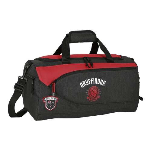 Harry Potter Griffindor sporttáska, fekete-piros utazótáska Griffindor logóval - Utazótáska