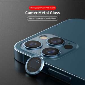 Apple iPhone 13 Mini/13 Lito S+ 3D Fém Kamera Védő Üvegfólia - Kék 46897027 