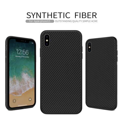 Apple iPhone XS Max Nillkin Synthetic Fiber Hátlap - Grafit