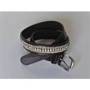 HB 1726 Showtime öv barna 95 cm Lovas nadrágszíj, barna bőr öv strasszokkal - Női öv