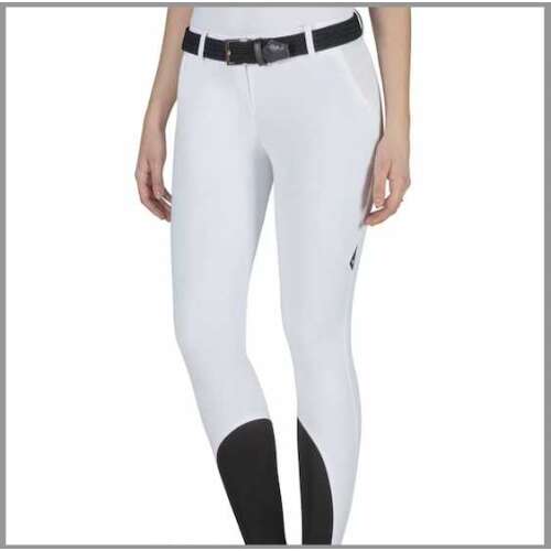 Equiline Brendak női lovaglónadrág, fehér fekete térdtapaszokkal