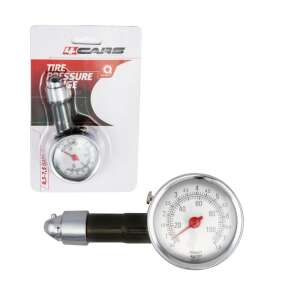 Tire pressure gauge, 4CARS brand, 0.5-7.5 Bar, metal, analog, car tire pressure gauge - Tire pressure gauge