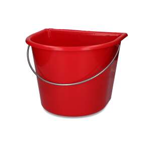 Vörös Vplast 15L lapos oldalú vödör fém fogantyúval állatok etetéséhez - Sertés