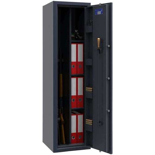 ISS Kombinált fegyverszekrény, fegyverszekrény, fegyver szekrény, acélszekrény, biztonsági szekrény, szekrény polcokkal, szekrény fegyvertartóval, szekrény zárral, szekrény kulccsal, szekrény elektronikus zárral