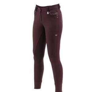 Premier Equine Bijou női lovaglónadrág, bordó színben, teljes tapadású gél üléssel, technikai szövetből - Lovaglónadrág