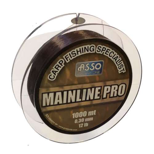 ASSO Carp Fishing Specialist Mainline Pro 1000m 0.30mm Sötét Barna Horgász Zsinór