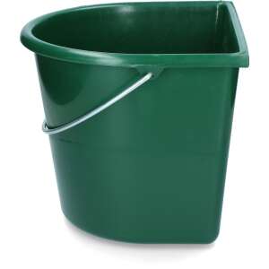 Zöld Vplast 15L lapos oldalú vödör fogantyúval állatok etetéséhez és itatásához - Sertés