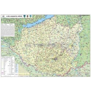 A Dél-Dunántúli régió térképe, fémléces 145691717 - Prezentációs eszköz