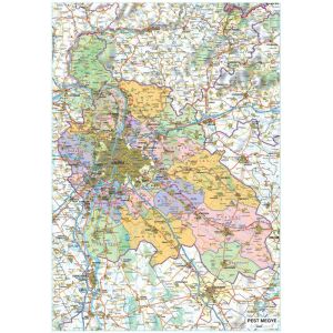 Pest megye fémléces térkép 144702454 - Prezentációs eszköz