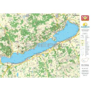 Balaton-tó térkép, Magyarország, turista térkép, utazási kalauz, Balaton térkép, Balaton térkép, tó térkép - Irodai kiegészítő