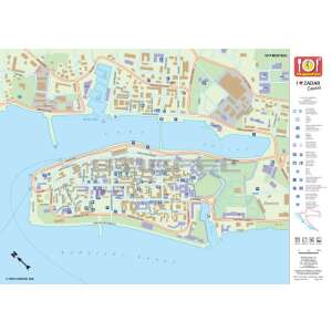 Zadar, Horvátország, térkép, város, turista, nyaralás, ajándék - Irodai kiegészítő