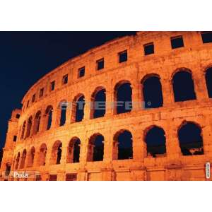 A Pula Aréna éjszaka, egy nagy római amfiteátrum Pulaban, Horvátországban - Irodai kiegészítő