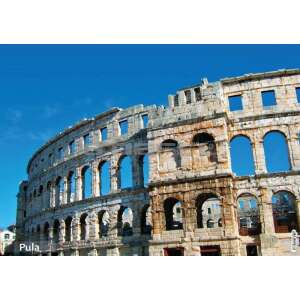 Pula Aréna, Horvátország, utazási térkép, ajándék, képeslap - Irodai kiegészítő