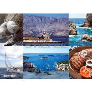 Horvátország tengerpart térkép alátét, vízálló, tartós, tökéletes az étkezőasztalhoz, ajándék, szuvenír - Irodai kiegészítő