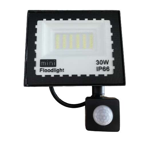 30W-os LED reflektor mozgásérzékelővel, IP68 vízálló, Mini Floodlight - Reflektor és munkalámpa