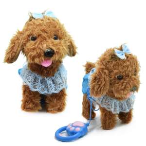 Sétáltatható plüss kutya pórázzal - ugat, énekel és rázza a farkincáját 71508172 Interaktív gyerek játékok - Kutya