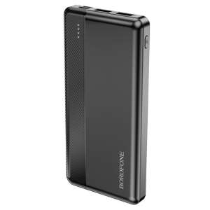 Borofone BJ24 10000mAh Power Bank, fekete, dupla USB kimenet, Type-C és Micro USB bemenet - Borofone