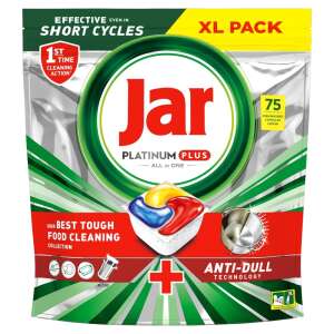 Jar Platinum Plus All-in-One Mosogatógép Kapszula Citrom 75 db, hatékony rövid programokban is, fakulásgátló technológia, a makacs ételszennyeződések elleni legjobb termékcsaládunk - Mosogatás