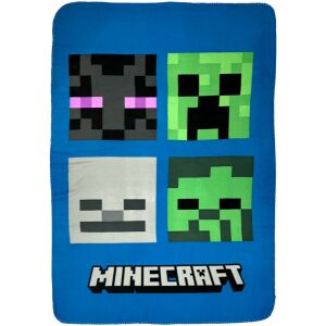 Minecraft Fleece Blanket with Creeper, Enderman, Zombie, and Skeleton designs - Bedspread